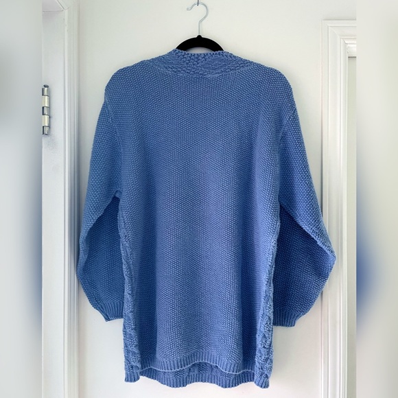 Vintage Periwinkle Cable Knit Sweater - Picture 2 of 3